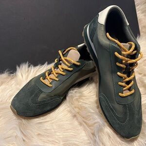 Tory Burch Green and Yellow Vintage Sneakers